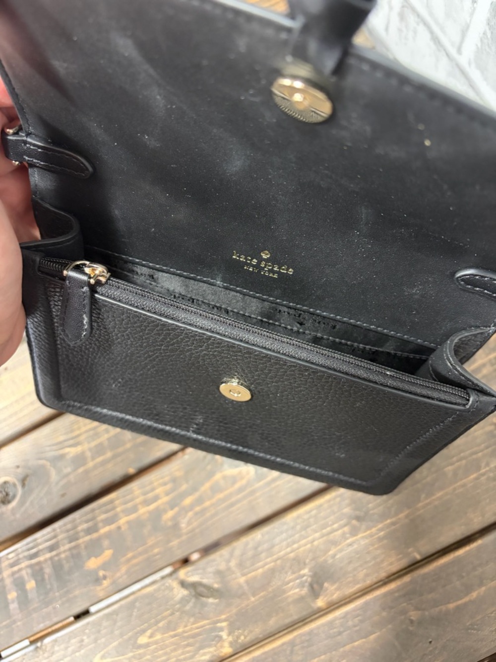 kate spade Black Pebbled Leather Knot Mini Crossbody Bag - Picture 6 of 8